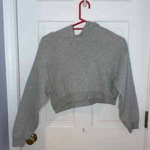 Forever 21 gray cropped‎ hoodie